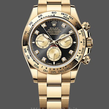 Men's Rolex Cosmograph Daytona-126508 0003, Yellow Gold, Black Dial, Black