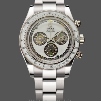 Men's Rolex Daytona Cosmograph Artisans De Geneve White Dial Edition White