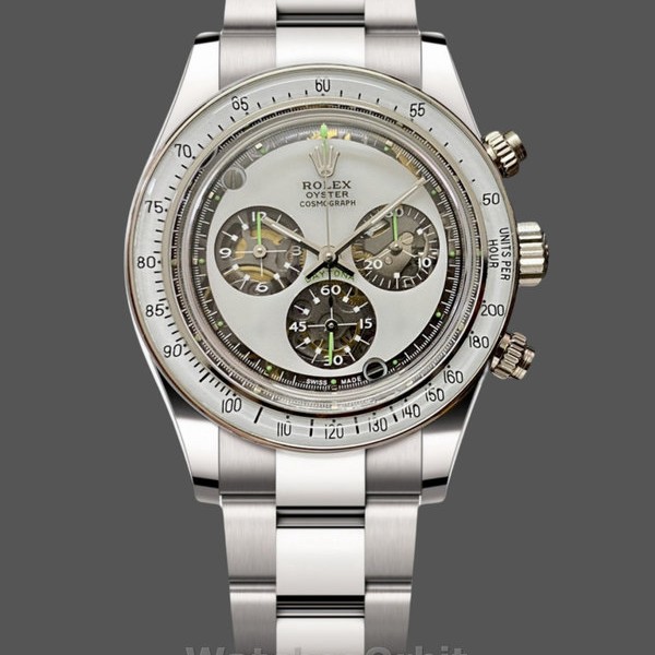 Mens Rolex Daytona Cosmograph Artisans De Geneve White Dial Edition White Replica Watch Image