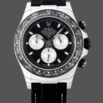 Men's Rolex Daytona Cosmograph Carbon Fiber Black Dial 40MM Black