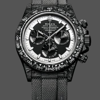 Men's Rolex Daytona DIW Carbon Fiber Black Dial 40MM Black/White