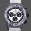 Mens Rolex Daytona DIW Factory Movement Designer Carbon Fiber 40MM White Replica Watch Image