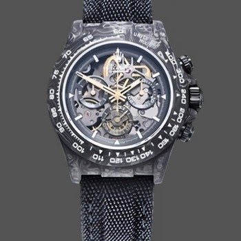 Men's Rolex Daytona DIW, Carbon Fiber Skeleton, Black, Skeleton