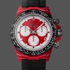 Mens Rolex Daytona-DIW x Kakha Kaladze, Customised Oyster, Red Quartz, Carbon Fiber, 40mm, Red and White Replica Watch Image