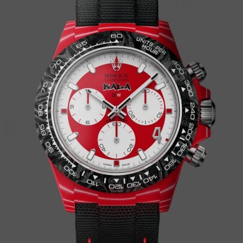 Men's Rolex Daytona-DIW x Kakha Kaladze, Customised Oyster, Red Quartz, Carbon Fiber, 40mm, Red and White