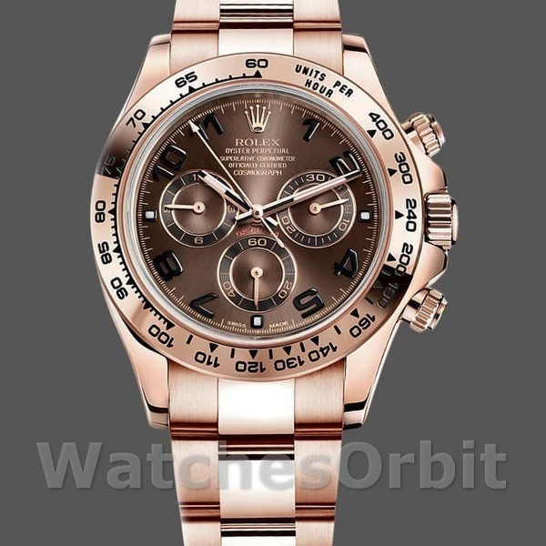 Mens Rolex Daytona-m116505, 40mm, Everose Gold, Brown Dial, Men’s Brown Replica Watch Image