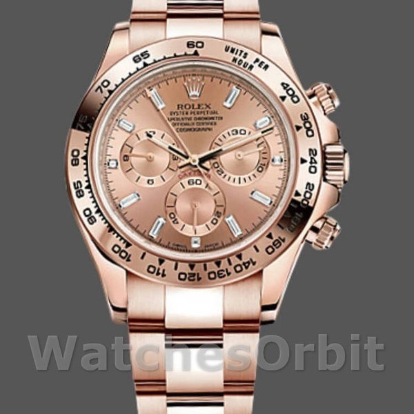 Mens Rolex Daytona-m116505, 40mm, Everose Gold, Sundust Pink Dial, Men’s Sundust Pink Replica Watch Image