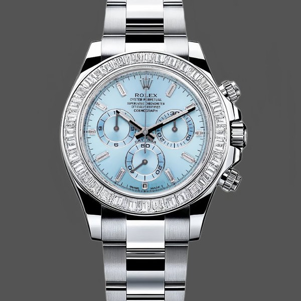 Mens Rolex Daytona-116576TBR, Platinum, Ice Blue Dial, Ice Blue Dial Replica Watch Image