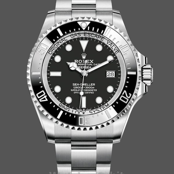 Mens Rolex Deepsea 44mm Mens-126660-Black Dial-Oyster Steel Black Replica Image