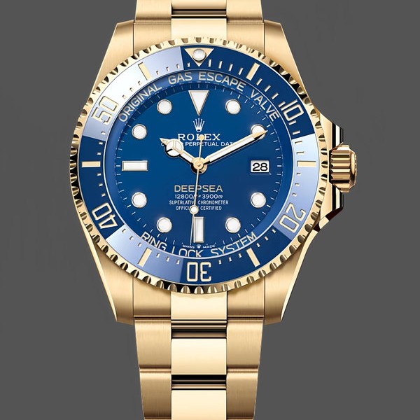 Mens Rolex Deepsea-136668LB, 2024 Release, Gold, Blue Dial Blue Replica Watch Image