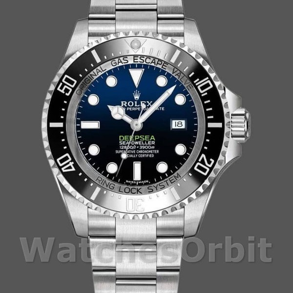 Mens Rolex Sea-Dweller Deepsea 44mm Mens-116660-Stainless Steel-D-Blue Dial Blue Replica Image