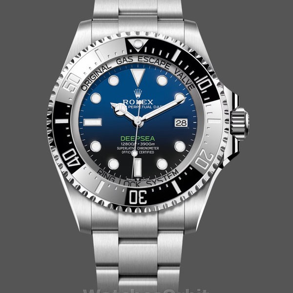 Mens Rolex Sea-Dweller Deepsea 44mm Mens-136660 0005-Stainless Steel-Black/Blue Dial Blue Replica Image