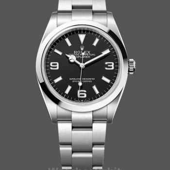 Unisex's Rolex Explorer-124270 0001, 36mm, Stainless Steel, Black Dial Black
