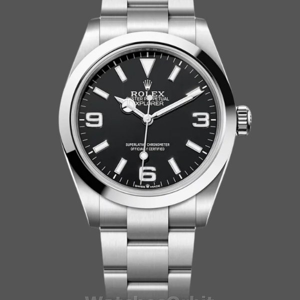 Mens Rolex Explorer-224270, 40mm, Stainless Steel, Black Dial, Black Replica Watch Image