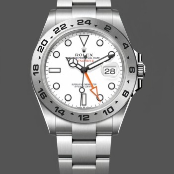 Men's Rolex Explorer II 42mm Men's-m226570 0001-Stainless Steel-White Dial White