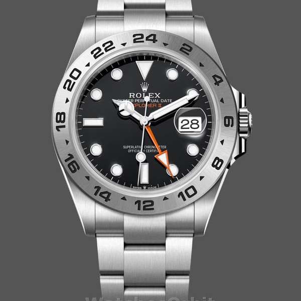 Mens Rolex Explorer II 42mm Mens-m226570 0002-Stainless Steel-Black Dial Black Replica Image
