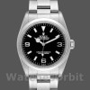 Unisex's Rolex Explorer 36mm Men's-SRL156 14270-Stainless Steel-Black Dial Black