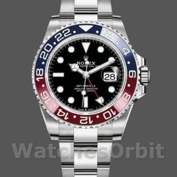 Men's Rolex GMT-Master II 40mm Men's-116719BLRO-White Gold-Pepsi-Black Dial Black