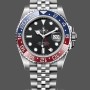 Men's Rolex GMT-Master II Stainless Steel 40MM with Black Dial and Red Bezel Black
