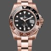 Mens Rolex GMT-Master II 40mm Mens-126715CHNR-Black Dial-Everose Case Black Replica Image
