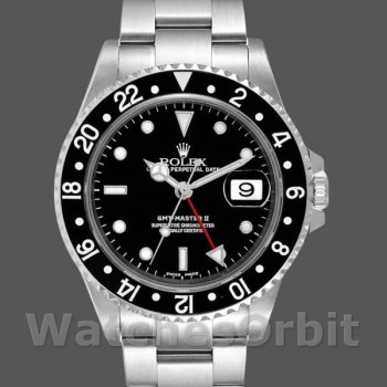 Men's Rolex GMT‑Master II-16710, 40mm, Black Dial, Stainless Steel Case, Men’s Black