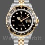 Men's Rolex GMT-Master II 40mm Men's-16713LN-Oystersteel & Yellow Gold-Black Dial Black