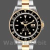Mens Rolex GMT-Master II 40mm Mens-16713LN-Steel & Yellow Gold-Black Dial Black Replica Image