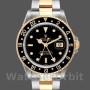 Men's Rolex GMT-Master II 40mm Men's-16713LN-Steel & Yellow Gold-Black Dial Black