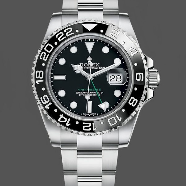 Mens Rolex GMT-Master II 40mm Black Bezel 116710LN Mens Timepiece Black Dial Replica Watch Image
