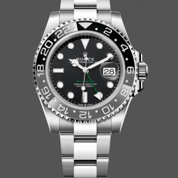 Men's Rolex GMT-Master II Green and Black Bezel M126710GRNR 40MM Automatic Black