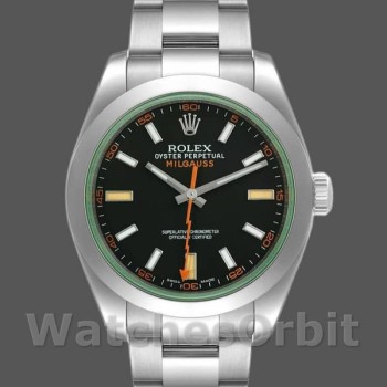 Men's Rolex Milgauss 40mm Men's-116400GV-Stainless Steel-Black Dial Black