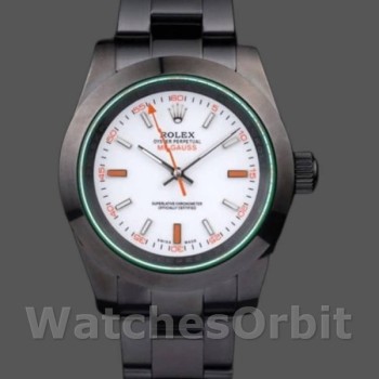 Men's Rolex Milgauss 40mm Men's-PR116610-Stainless Steel-White Dial Black