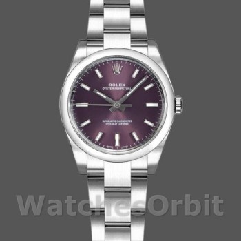 Women's Rolex Oyster Perpetual 26mm Women's-176200-Grape Red Dial Grape Red