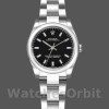 Womens Rolex Oyster Perpetual 26mm Womens-176200-Stainless Steel-Black Index Dial Black Replica Watch Image