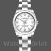 Womens Rolex Oyster Perpetual 26mm Womens-176200-Stainless Steel-White Dial White Replica Watch Image