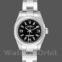 Women's Rolex Oyster Perpetual 26mm Women's-176234-Black Dial-Blue Baton Black