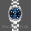 Womens Rolex Oyster Perpetual 26mm Womens-176234-Fluted Bezel-Blue Dial Blue Replica Watch Image