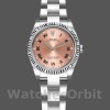 Womens Rolex Oyster Perpetual 26mm Womens-176234-Pink Diamond Dial-Fluted Bezel Pink Replica Image