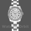 Womens Rolex Oyster Perpetual 26mm Womens-176234-Silver Roman Diamond Dial Silver Replica Watch Image