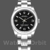 Womens Rolex Oyster Perpetual 31mm Womens-177200-Black Arabic Dial-Domed Bezel Black Replica Image