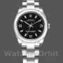 Women's Rolex Oyster Perpetual 31mm Women's-177200-Black Arabic Dial-Domed Bezel Black