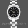 Women's Rolex Oyster Perpetual 31mm Women's-177200-Black Dial-Blue Baton Black