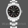 Women's Rolex Oyster Perpetual 31mm Women's-177200-Black Dial-Pink Baton Black