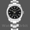 Womens Rolex Oyster Perpetual 31mm Womens-177200-Black Index Dial-Domed Bezel Black Replica Watch Image