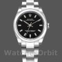 Women's Rolex Oyster Perpetual 31mm Women's-177200-Black Index Dial-Domed Bezel Black
