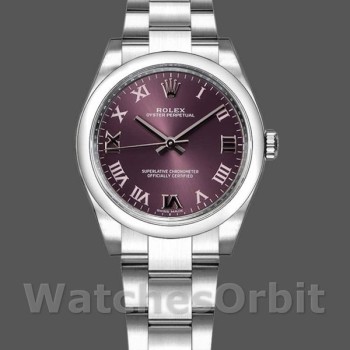 Women's Rolex Oyster Perpetual 31mm Women's-177200-Grape Red Dial Grape Red