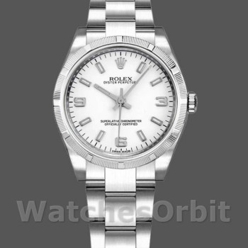 Women's Rolex Oyster Perpetual 31mm Women's-177210-Stainless Steel-White Dial White