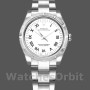 Women's Rolex Oyster Perpetual 31mm Women's-177210-Stainless Steel-White Roman Dial White