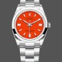 Unisex's Rolex Oyster Perpetual-126000 0007, Oystersteel, Coral Red Dial, Oyster Bracelet Red