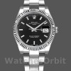 Unisexs Rolex Oyster Perpetual 34mm Unisex-115234-Black Dial Black Replica Image
